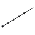 5 Line Round Bar Black