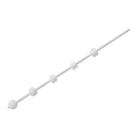5 Line Round Bar White
