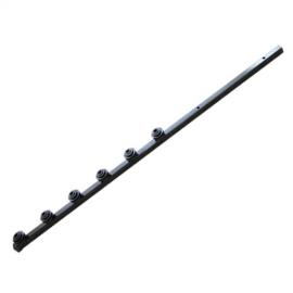 6 Line Straight Square Tube Black