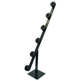 6 Line T-Pole Galvanised and Powder Coated Black