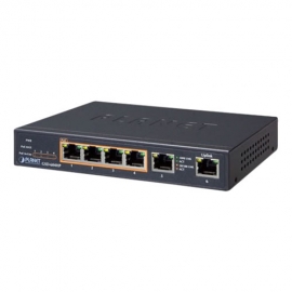 4 Port 10/100/1000Mbps Gigabit PoE Switch with 2 1Gb Uplink Ports