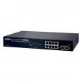 8 10/100/1000Mbps PoE Managed Gigabit switch 2 SFP Uplink Ports