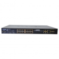 16 Port PoE Managed Switch, 4Gb & 4 SFP Uplink Ports