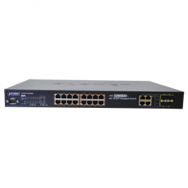16 Port PoE Managed Switch, 4Gb & 4 SFP Uplink Ports